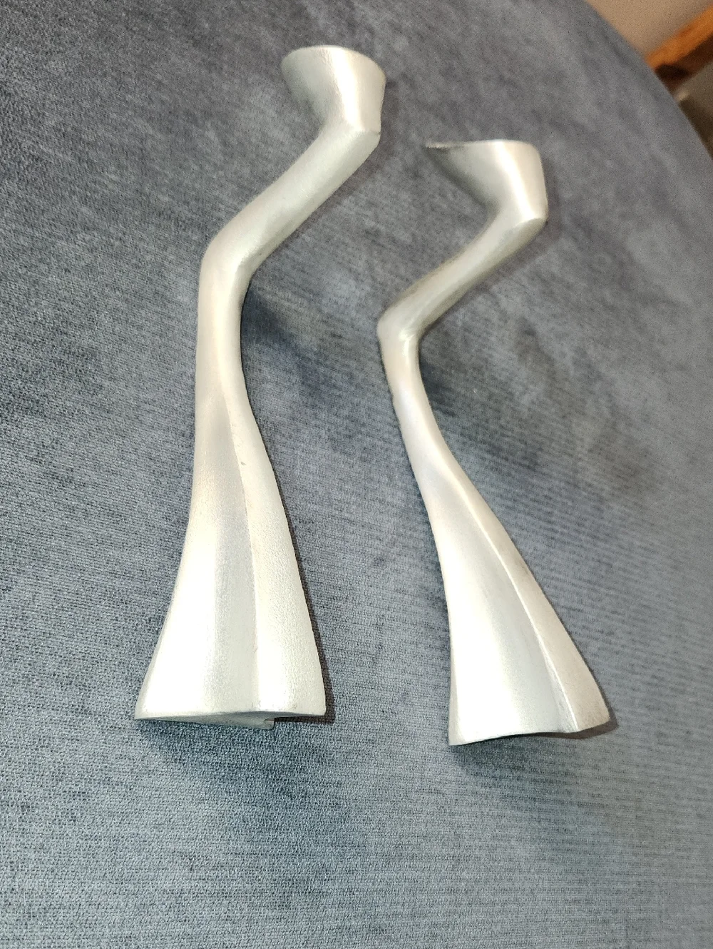 Mattew Hilton Arclumis Swan Silver Color Metal  Candleholder  Vintage Set of 2
